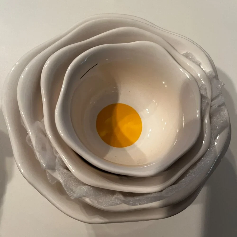Measuring Cups by Rae Dunn‎ (Ceramic Egg Yolk Themed) (new)
